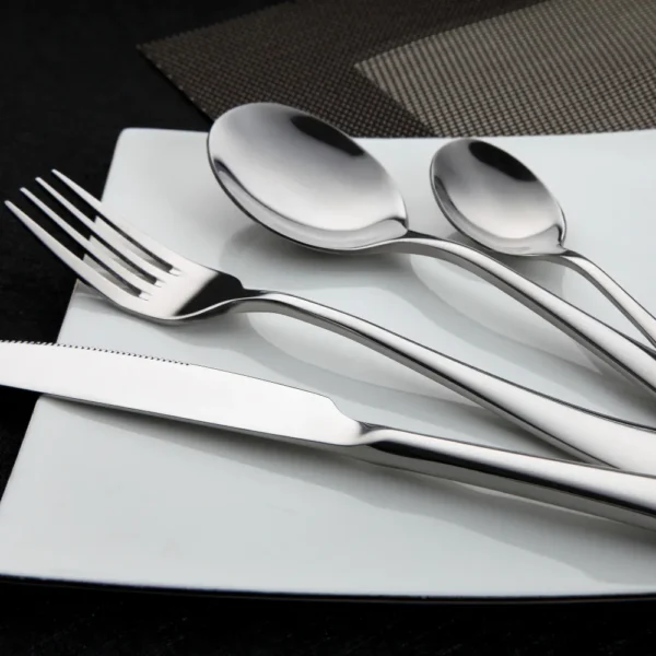 Custom Restaurant Hotel Wedding Tableware Flatware Set Spoons and Forks Knife High Quality 304 Stainless Steel Cutlery Set - Image 2