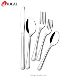 Elegant Engraved Stainless Steel Mirror Polish Cutlery Set