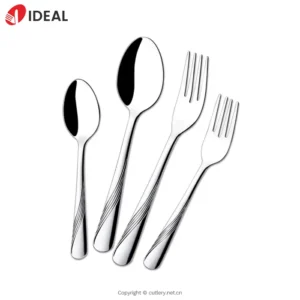 Premium Carved 304 Stainless Steel Knife Fork Spoon Set