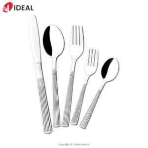 Decorative Carved 304 Stainless Steel Mirror Finish Cutlery