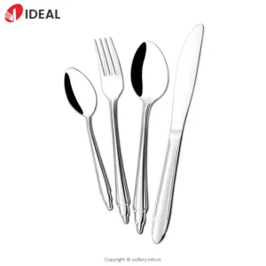 Handcrafted 304 Stainless Steel 4-Piece Patterned Cutlery Set