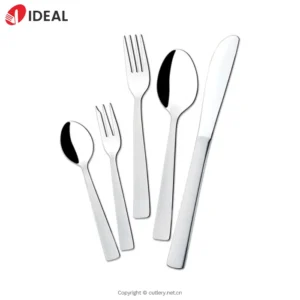 Brushed 304 Stainless Steel Cutlery Set Modern Design Tableware
