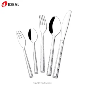 304 Stainless Steel 5-Piece Vintage Engraved Knife Fork Spoon Set
