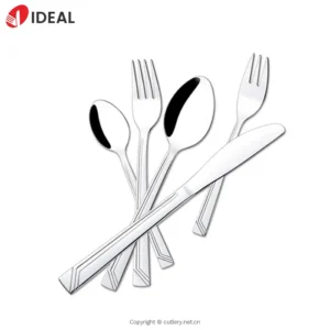 Elegant 5-Piece Carved 304 Stainless Steel Mirror Polish Flatware