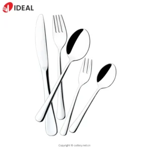 304 Stainless Steel 5-Piece Knife Fork Spoon Set Custom Mirror Finish Durable for Hotel Use