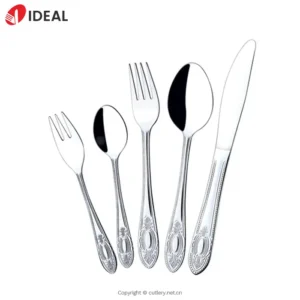 Mirror Polished Quality Stainless Steel Classic American Nordic Cutlery Sets With Lid Logo Printed Metal Cutlery