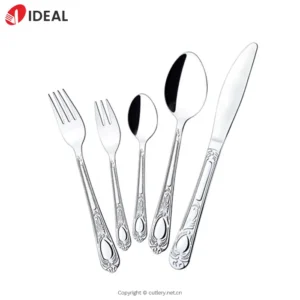 Bulk Wholesale Price Dinner Spoon Fork Sets Stainless Steel Tableware Pattern Cutlery Set for Hotel Restaurant