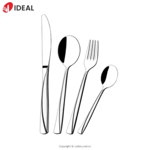 Wholesale 4pcs Customized Logo Set Stainless Steel Cutlery Including Knife Fork Spoon for Hotels and Restaurants