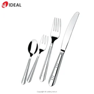 Premium 4-Piece Decorative 304 Stainless Steel Knife Fork Spoon Set