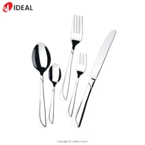 Elegant 5-Piece Textured 304 Stainless Steel Flatware Set Mirror Polish