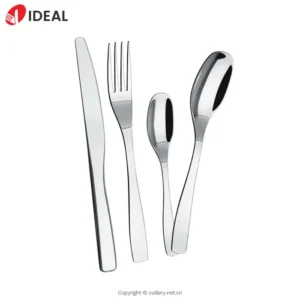 Hotel Cutlery Set Thick Metal Tableware Fork Knife and Spoon Set 18/10 Stainless Steel Flatware Restaurant Silverware