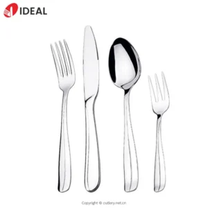 Wholesale Customized Stainless Steel Restaurant Cutlery Knife Spoon Fork Silverware Flatware Set with Wide Thick Handle