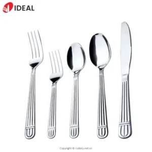 High-End Stainless Steel Silverware Supplier Luxury Cutlery Set Flatware Knife Spoon Fork Set for Wedding Hotel