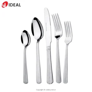 Stainless Steel Cutlery Stripe Modern Design Flatware Set