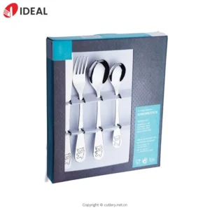 304 Stainless Steel Children's Cutlery Cartoon Pattern Knife Fork Spoon 4 Piece Flatware Set Gift Set