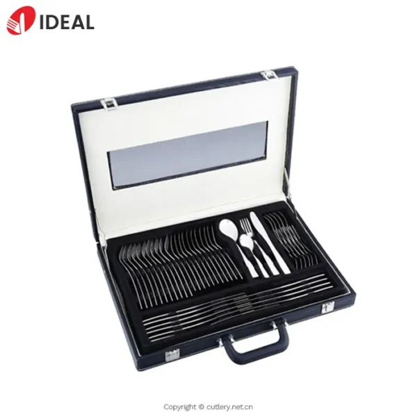 Flatware Set Stainless Steel Cutlery with Spoon Fork Knife in Box for Kitchen or Luxury Gifts