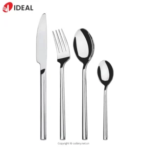 European Stainless Steel Dinner Spoon Fork Silverware Set Retro Stainless Steel Tableware