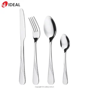 4 PCS Set Stainless Steel Cutlery Mirror Polishing Dinner Spoon Fork Tea Spoon Dinner Knife
