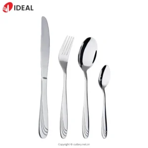 Luxury High Quality Reusable Silverware Royal Wedding Stainless Steel Hotel Cutlery Set