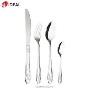 Shiny Polished Cutlery Set Metal Dinnerware Cutlery
