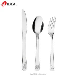 Children's Stainless Steel Cutlery Set Flatware Kids Spoon Fork Knife Baby's