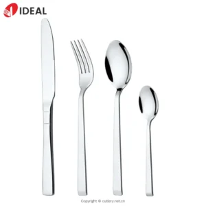 Light Handle Stainless Steel Cutlery Set Golden Steak Knife Fork and Spoon for Home or Hotel Use