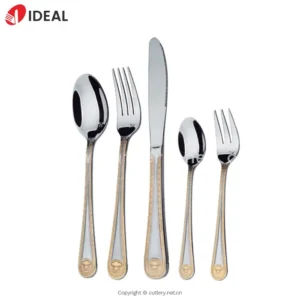 Factory Wholesale Fashion Gold Cutlery Set for Events Catering Product Stainless Steel Gold Plated Flatware Sets