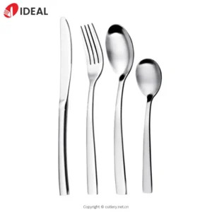 304 Stainless Steel 4-Piece Gold Plated Flatware Set Mirror Polish for Restaurant Use
