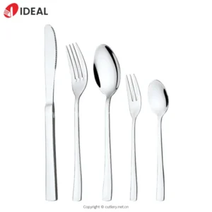 Factory Direct Sale 304 Stainless Steel 5-Piece Knife Fork Spoon Set Mirror Polish for Hotel