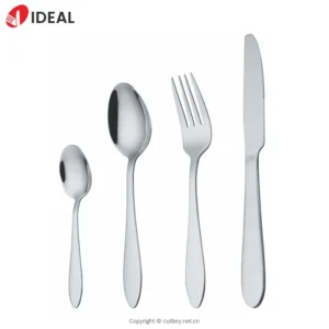Factory Direct 304 Stainless Steel 4-Piece Knife Fork Spoon Set Mirror Shine Hotel Supplies