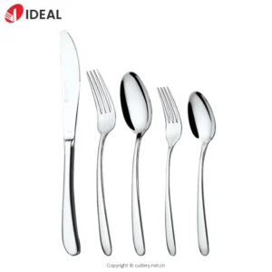 304 Stainless Steel 5-Piece Gold Plated Cutlery Set Mirror Finish Premium Quality Factory Direct Sale