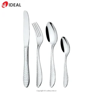 Scale Pattern Stainless Steel Knife Fork and Spoon Upscale Hotel Western Food Steak Knife Fork and Dessert Spoon