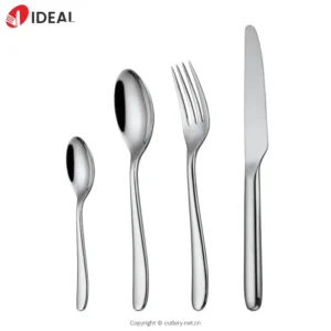 Hand Polished 304 Stainless Steel Gold Plated Knife Fork Spoon Set