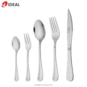 Wholesale Restaurant Cutlery Set Knife Spoon Fork Flatware with Wide Thickened Handle